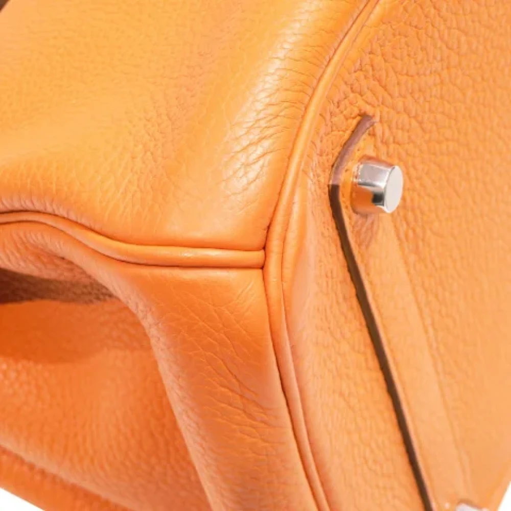Hermès Vintage Pre-owned Leather hermes-bags Orange Heren