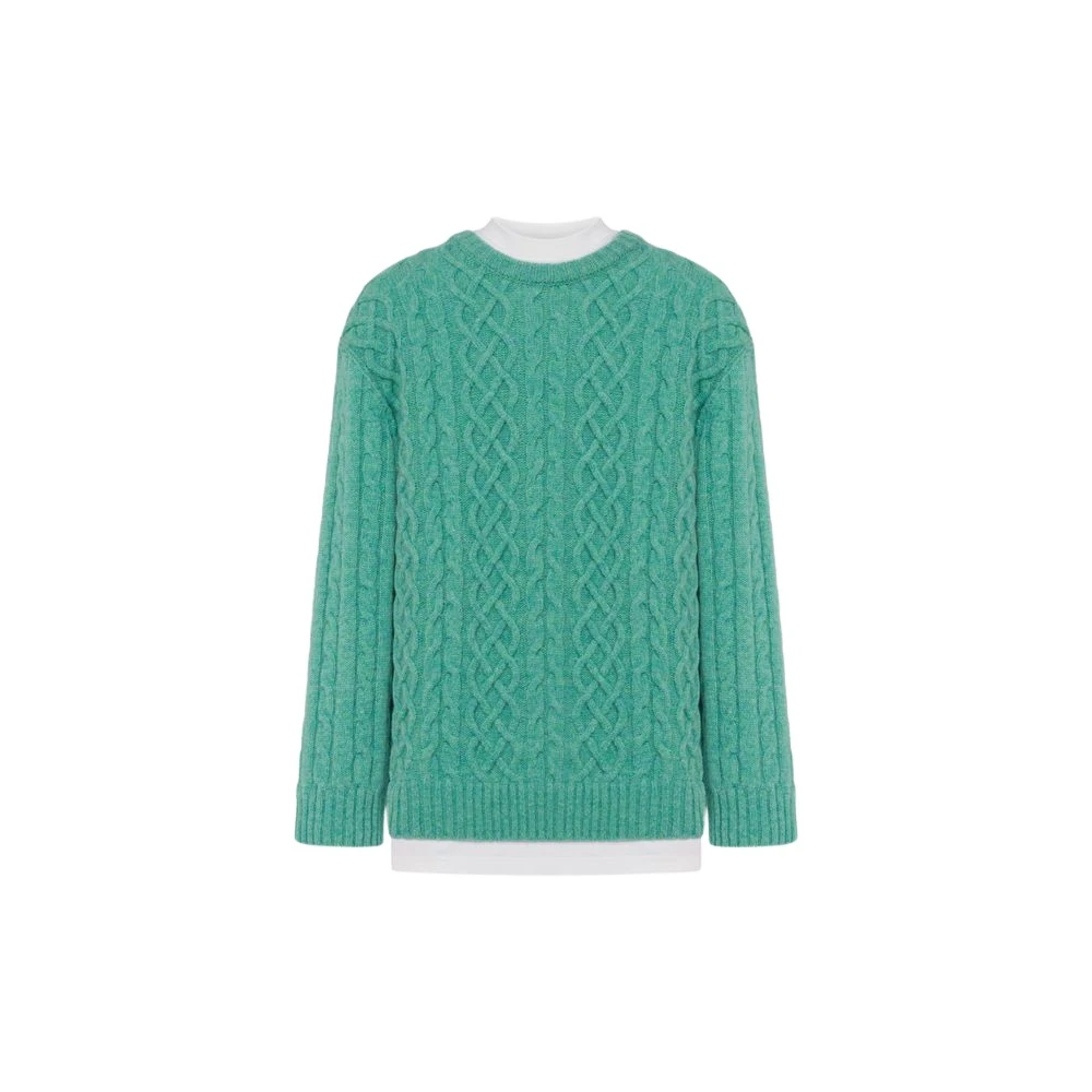 Moschino Men's Green Shetland Wool Pullover