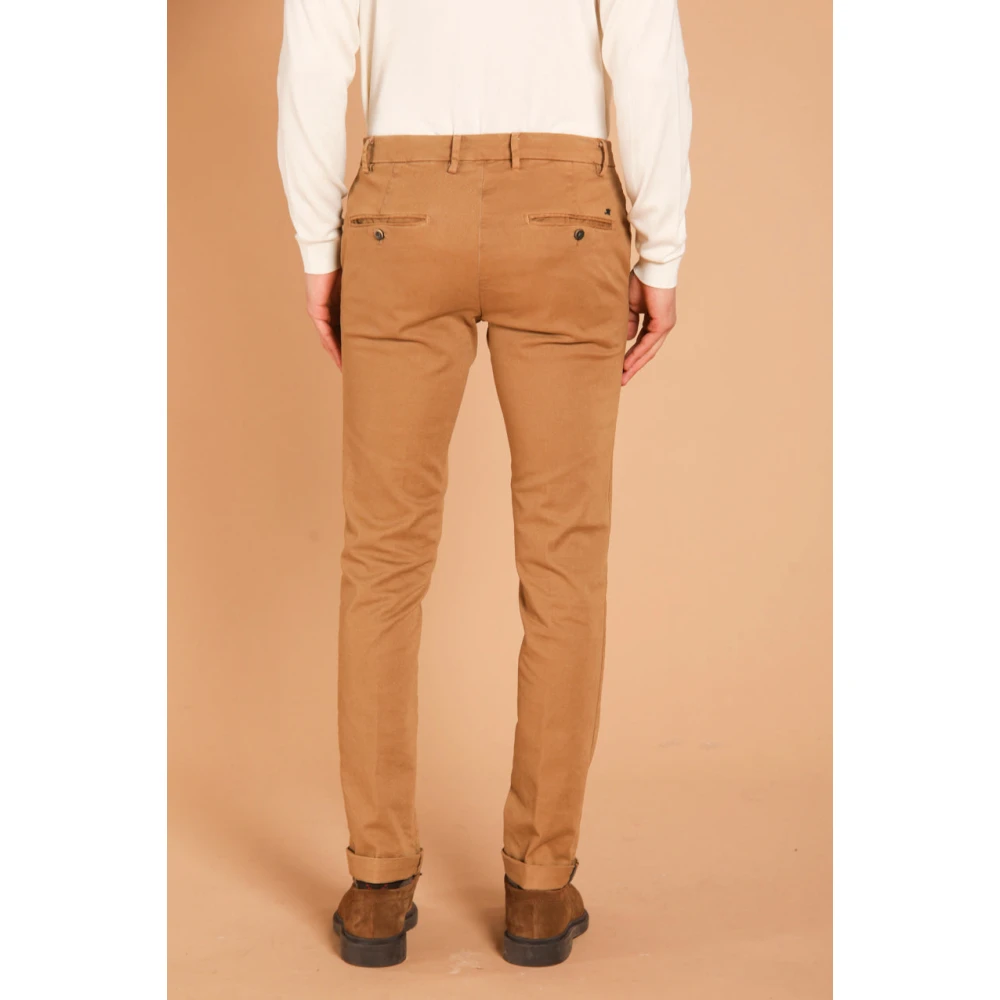 Mason's Extra Slim Chino Broek in Milano Stijl Brown Heren