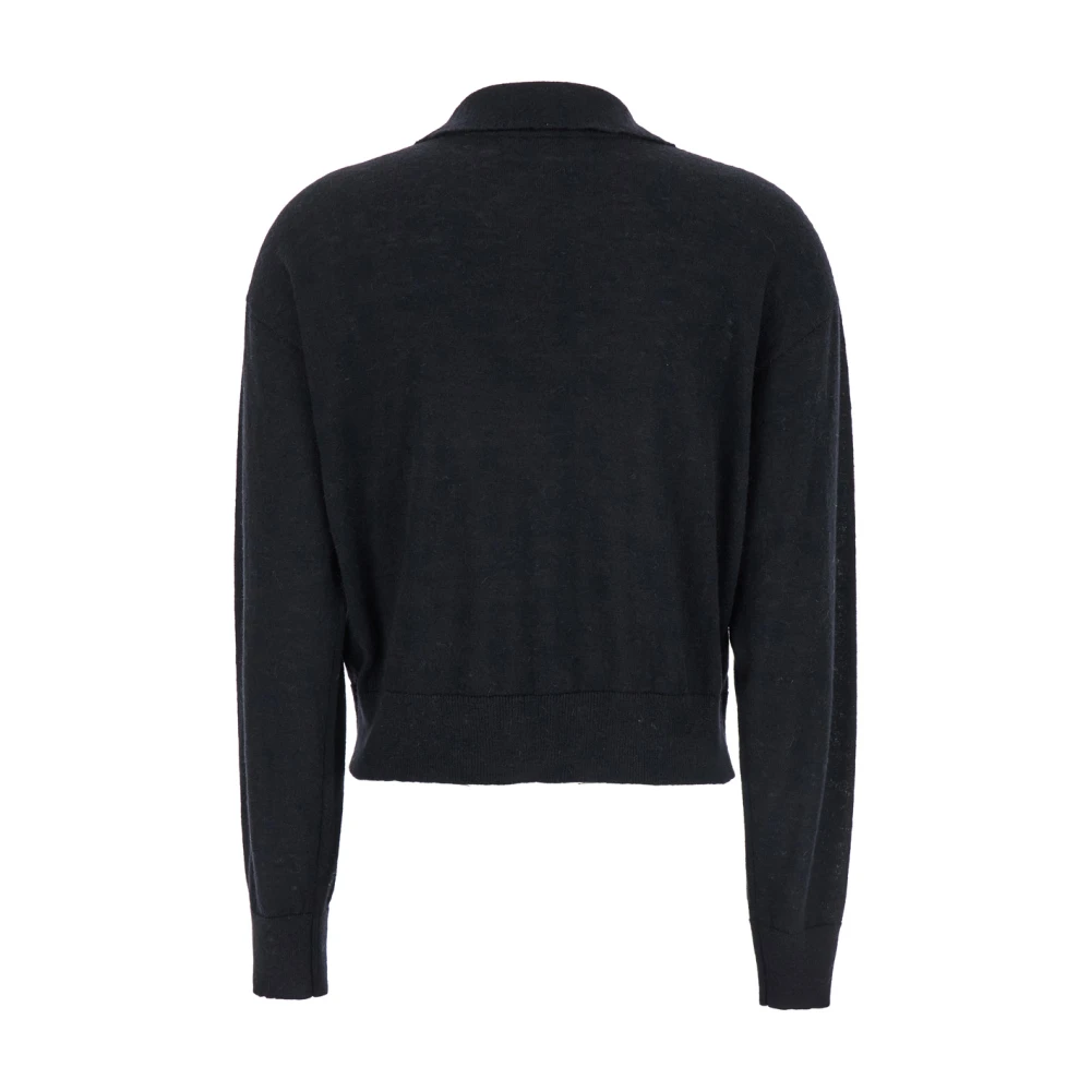 Mauro Grifoni Zwarte Polo Gebreid T-shirt Black Dames