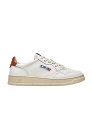 Sneakers in Pelle Stilose in Bianco e Rosso