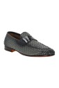 chaussures-plates-vertes-en-cuir-tisse-a-la-main
