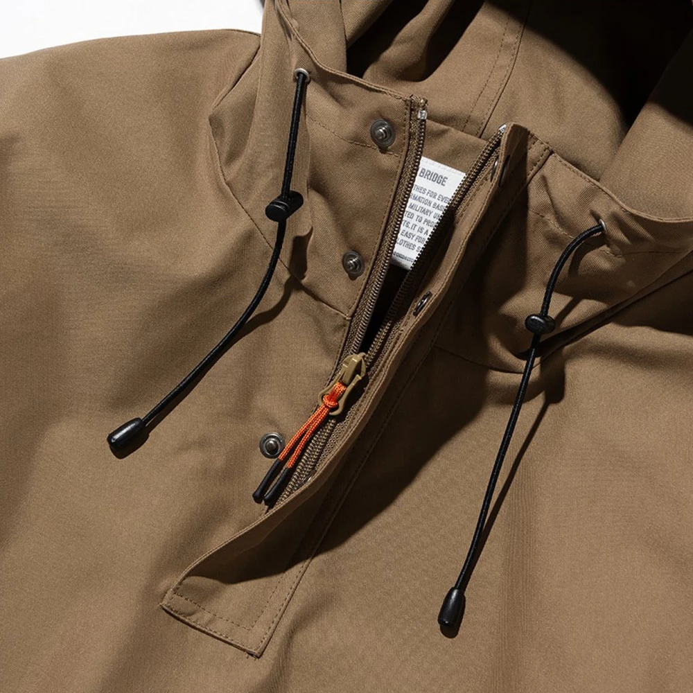 Uniform Bridge Bruine Smock Anorak Jas Beige Heren