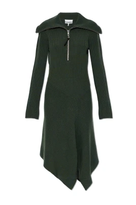 Ribbed Merino Zip Dress