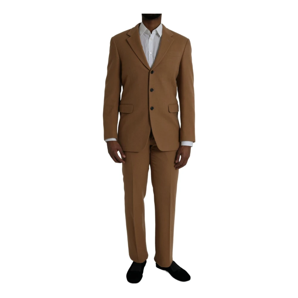Prada Men's Brown Camel Wool Two-Button Suit