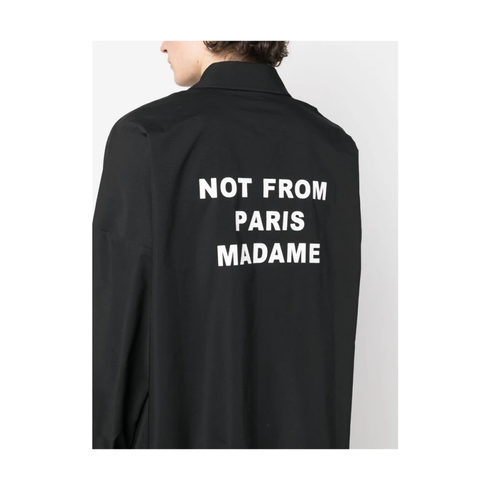Drole de Monsieur Zwart Wit Logo Geborduurd Vest Black Heren