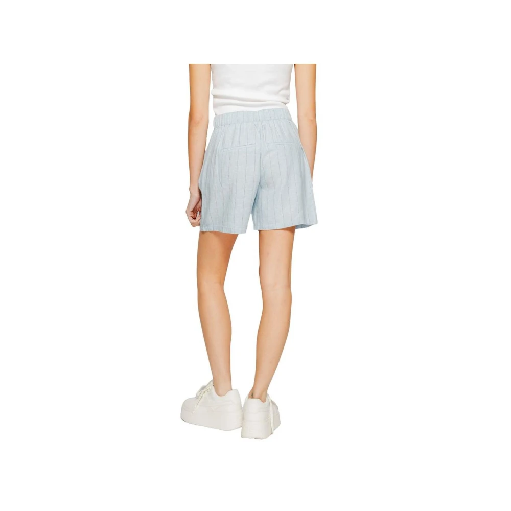 Vero Moda Lichtblauwe Linnen Zomer Shorts Blue Dames