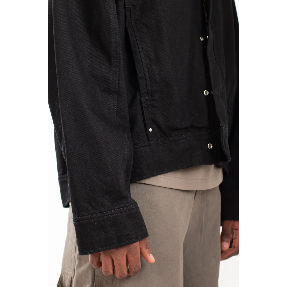 Heliot Emil Denim Hooded Jacket in Blk01 Black Heren