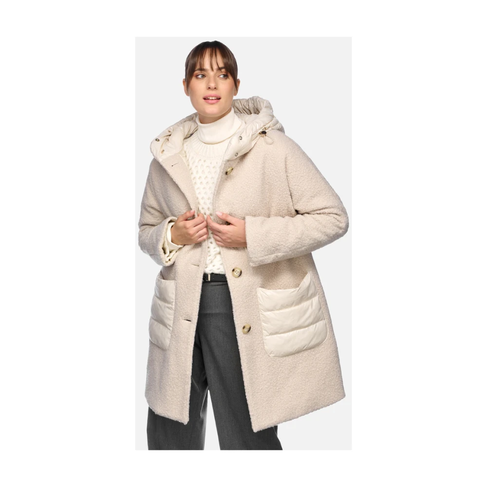 Geox Stijlvolle Aperol Mantel Beige Dames