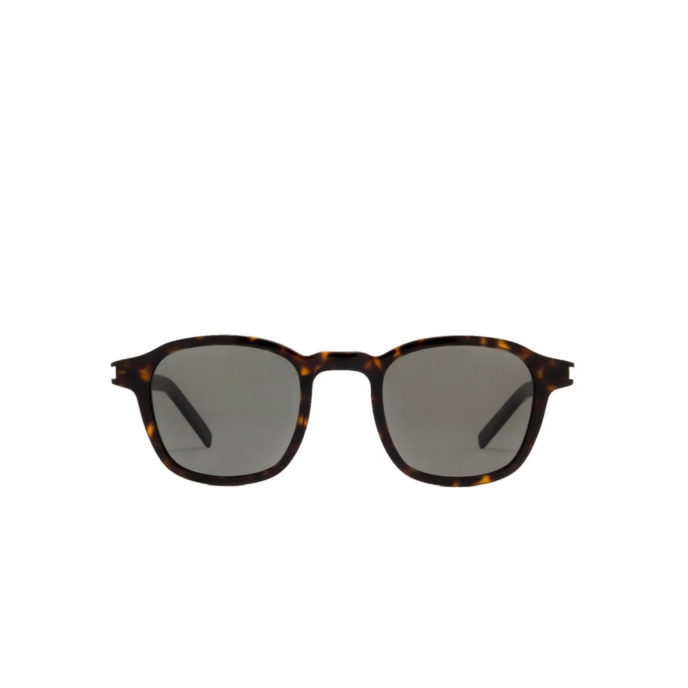 Saint Laurent Slim 002 Glanzend Donker Havana Zonnebril Brown