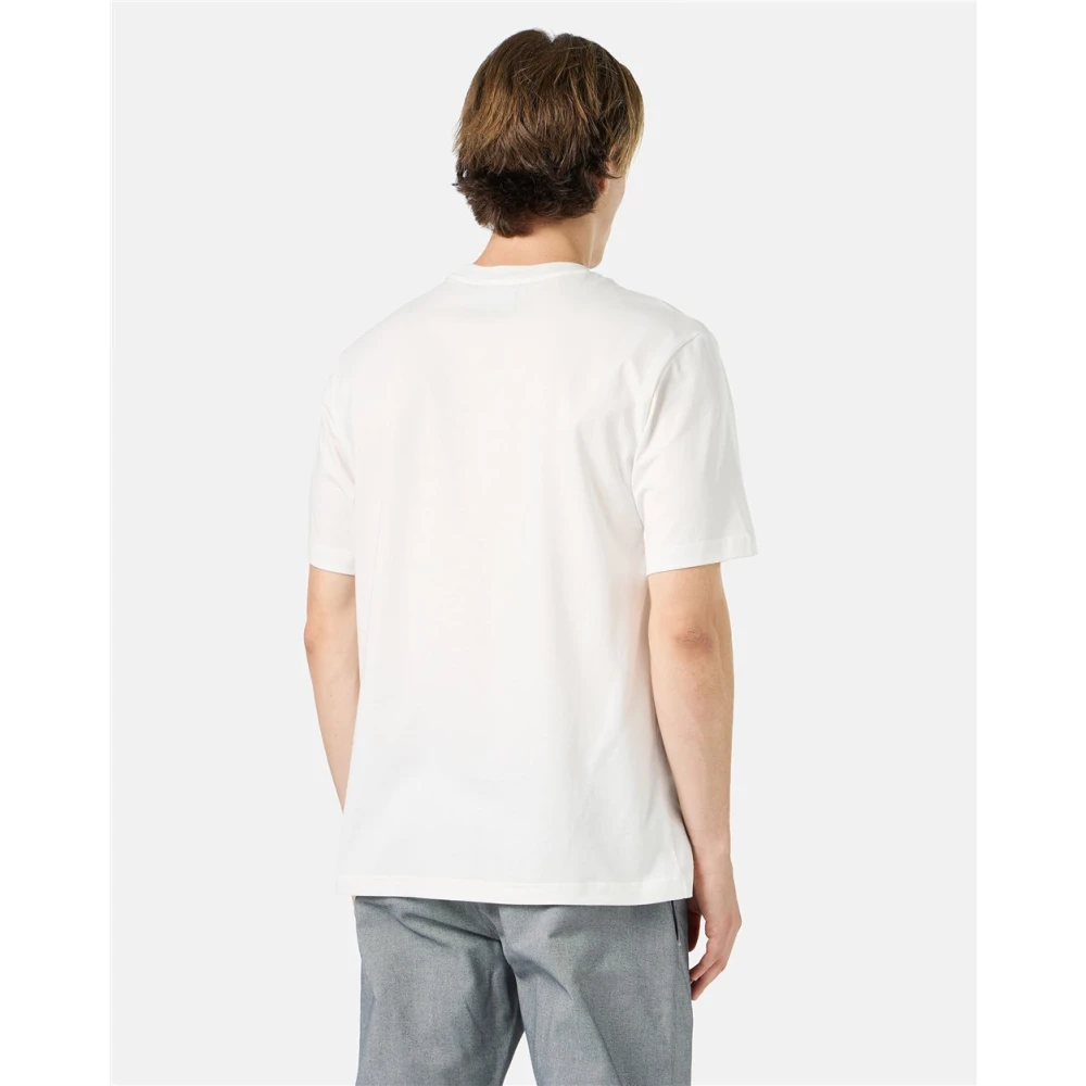 Iceberg Wit katoenen jersey T-shirt met Splash en Bear logo print op het hart Beige Heren