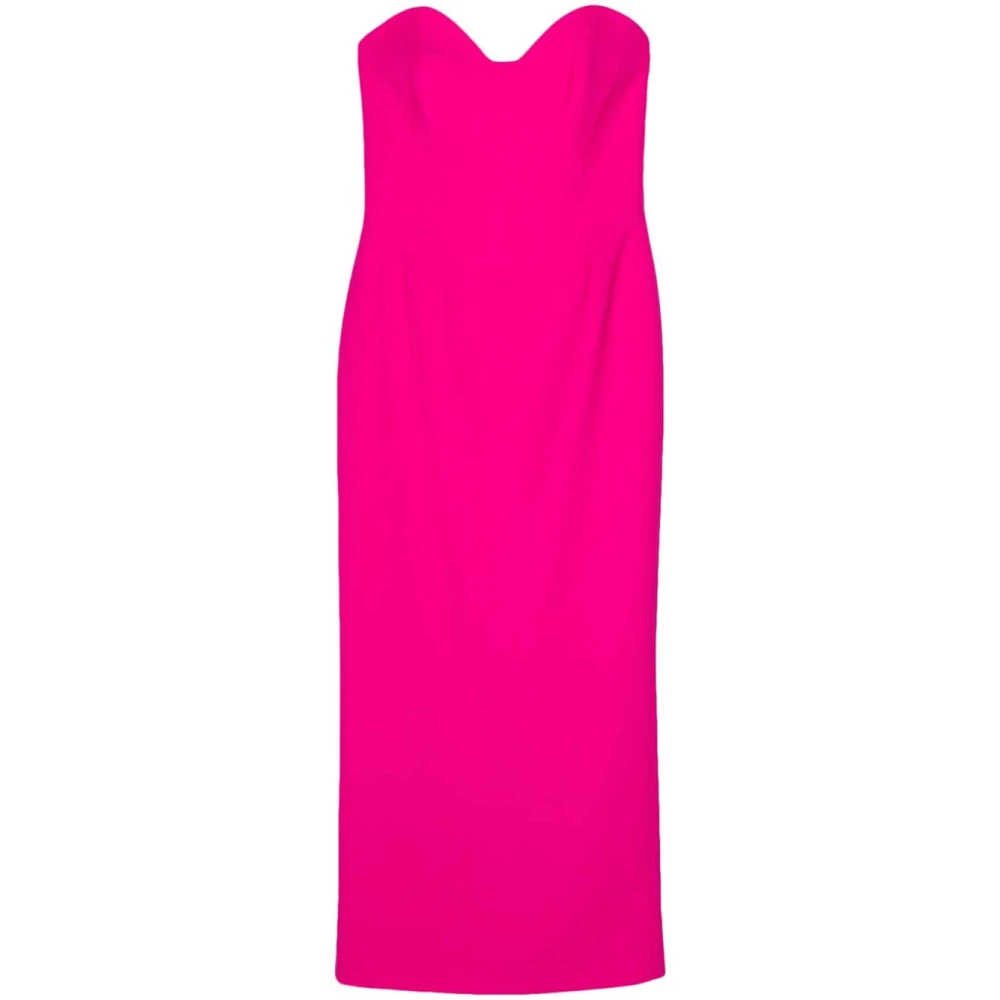 The New Arrivals Ilkyaz Ozel Fuchsia Klänning med Sweetheart Halsringning Pink, Dam