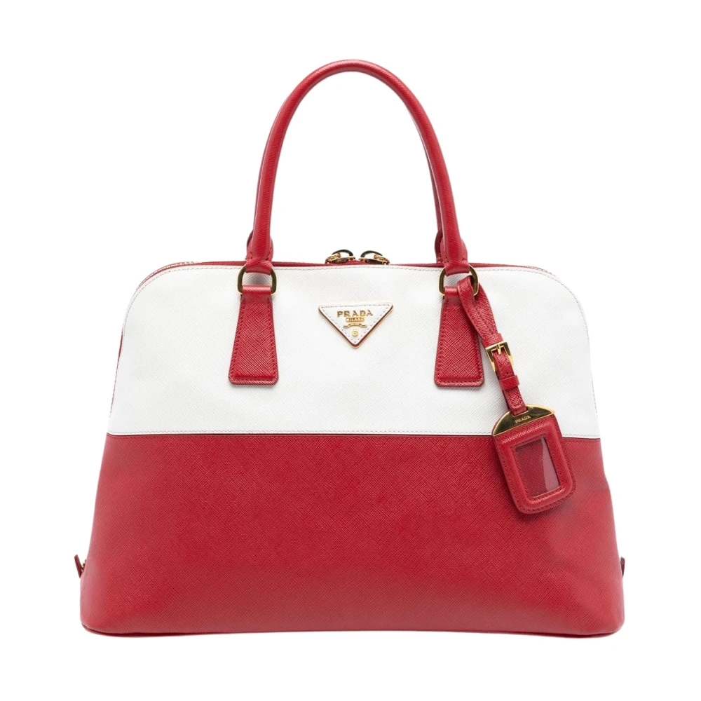 Prada Vintage Women's Pre-Owned Structured Leather Handbag