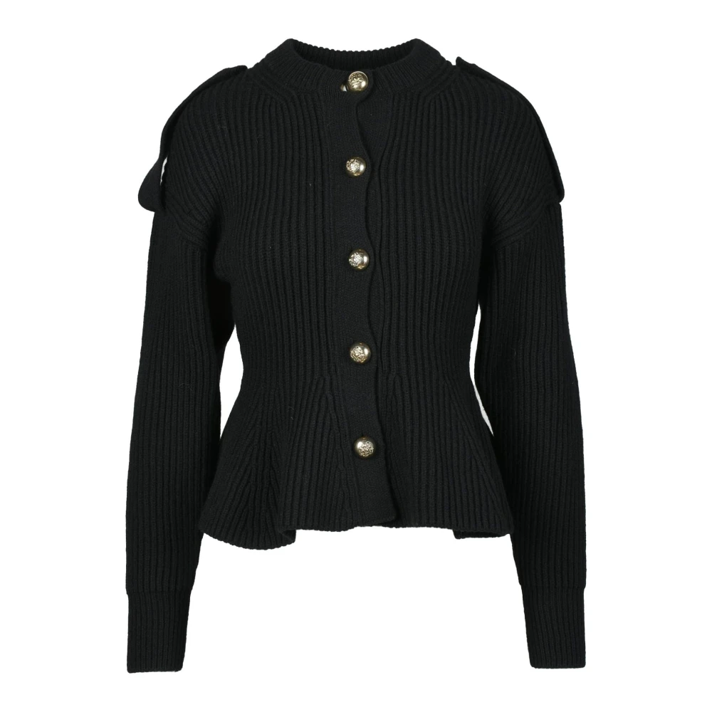 Alexander mcqueen Luxe Wol Kasjmier Vest Black Dames