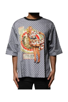 Polka Dot Pin-Up Crew Neck T-shirt