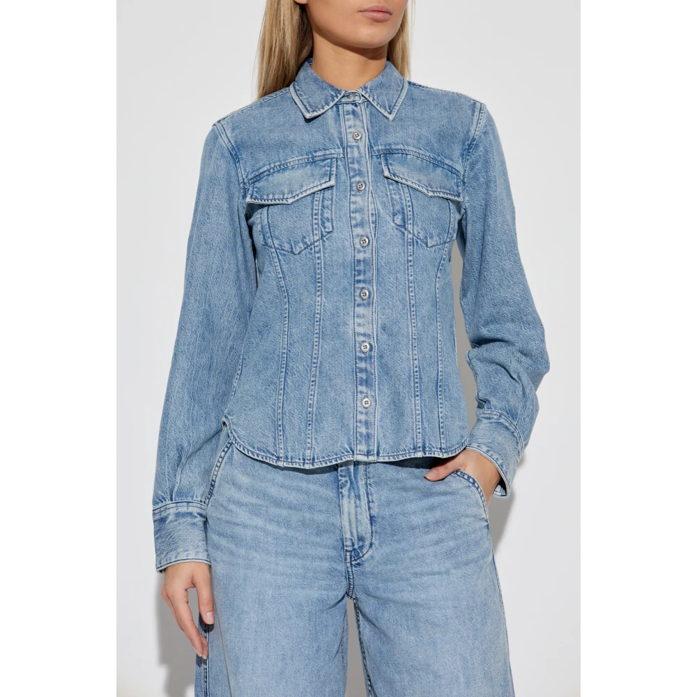 Rag & Bone Denim shirt Annie Blue Dames