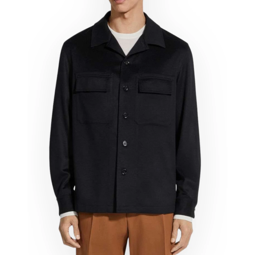Ermenegildo Zegna Cashmere Overshirt Black Heren