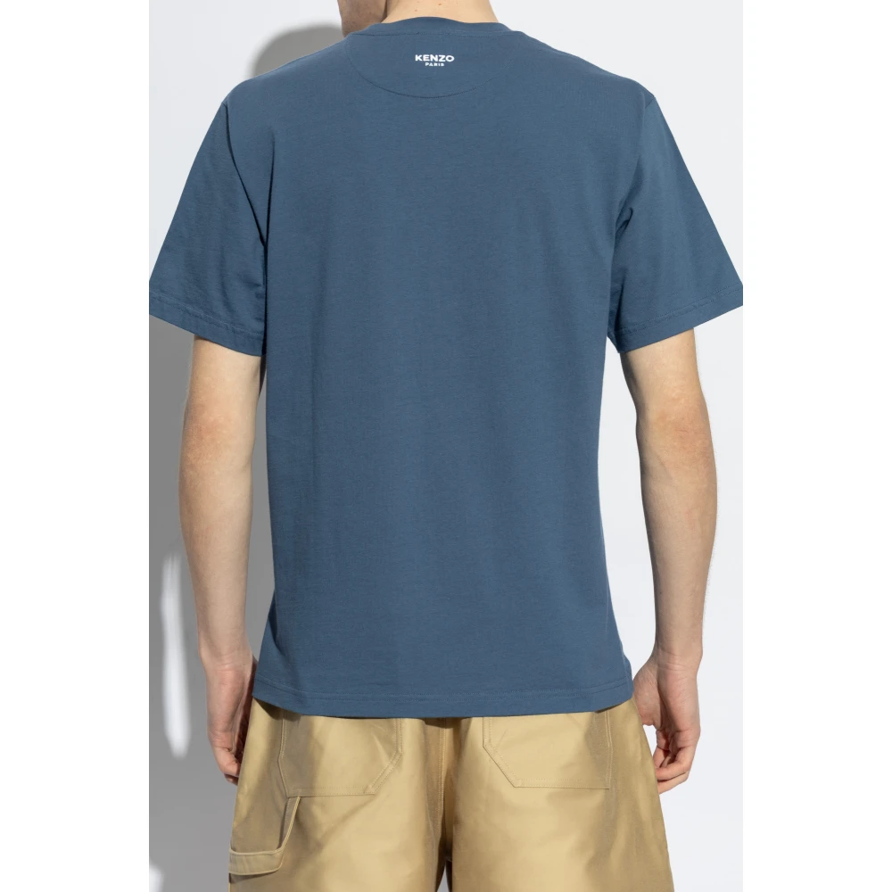 Kenzo T-shirt met patch Blue Heren