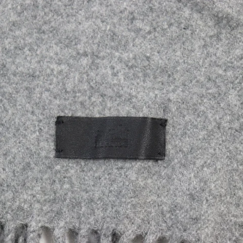 Hermès Vintage Pre-owned Fabric scarves Gray Heren