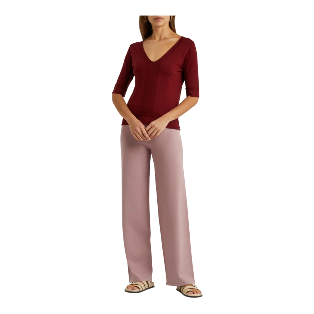 Max Mara Roze Easywear Broek Pink Dames
