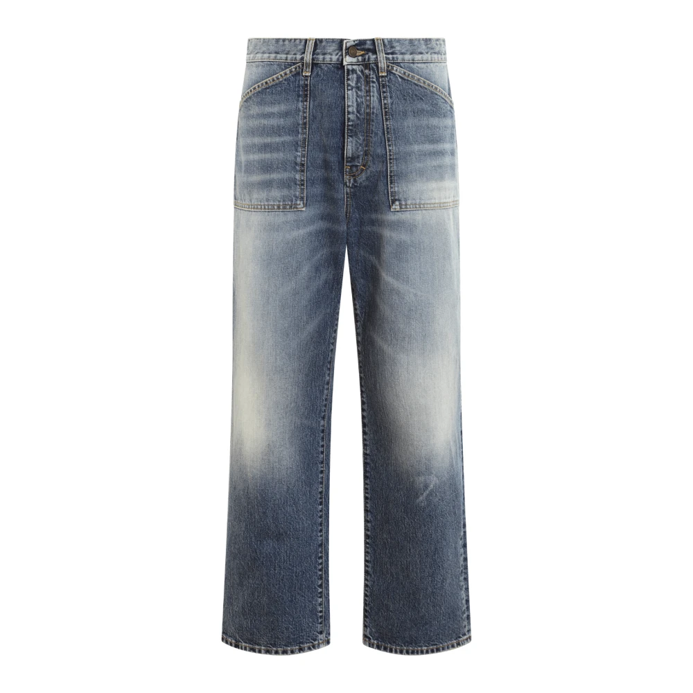 Givenchy Men's Blue Straight Jeans,, Loose Fit Jeans W31