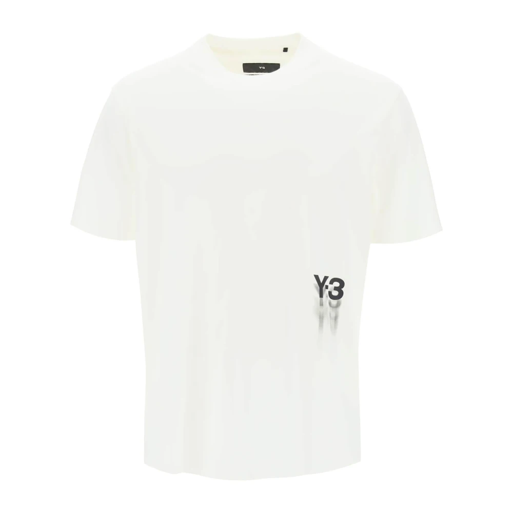 Y-3 T-shirt met gradient logo print White Heren