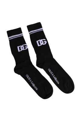 chaussettes-en-coton-noir-avec-logo