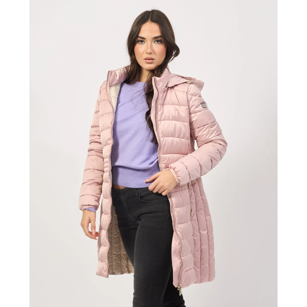 YES ZEE Roze Gewatteerde Hoodiejas Pink Dames