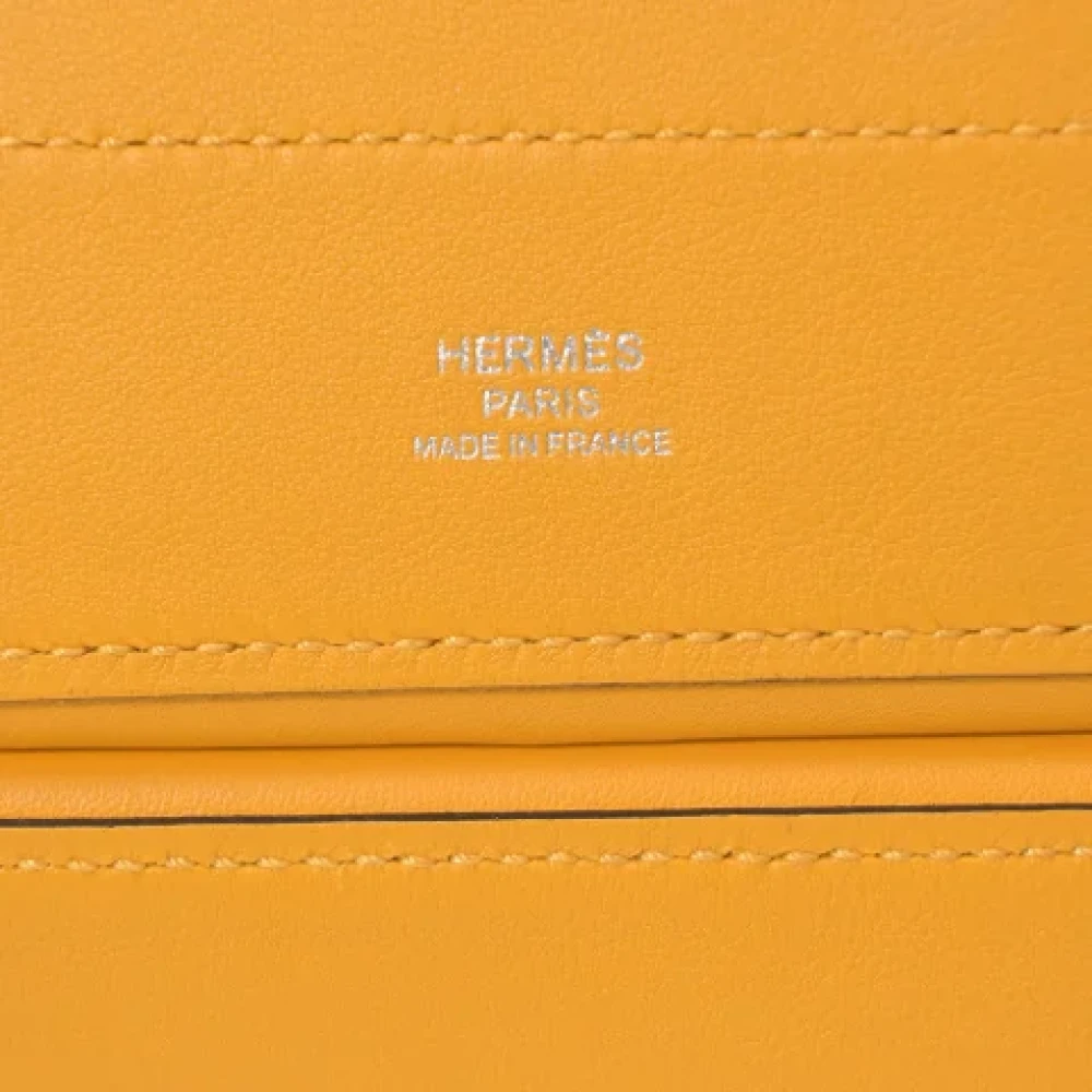 Hermès Vintage Pre-owned Leather shoulder-bags Yellow Dames