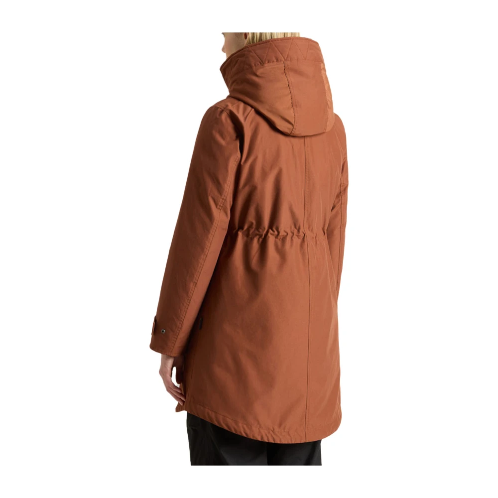 Woolrich 3-in-1 Parka Katoenen Jas Brown Dames