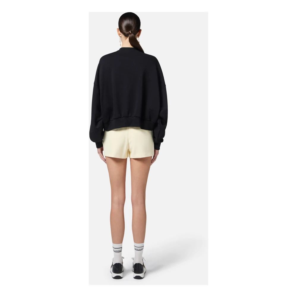 Elisabetta Franchi Contrast Piping Taille Shorts Beige Dames