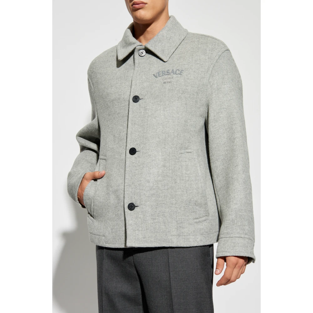Versace Korte jas Gray Heren