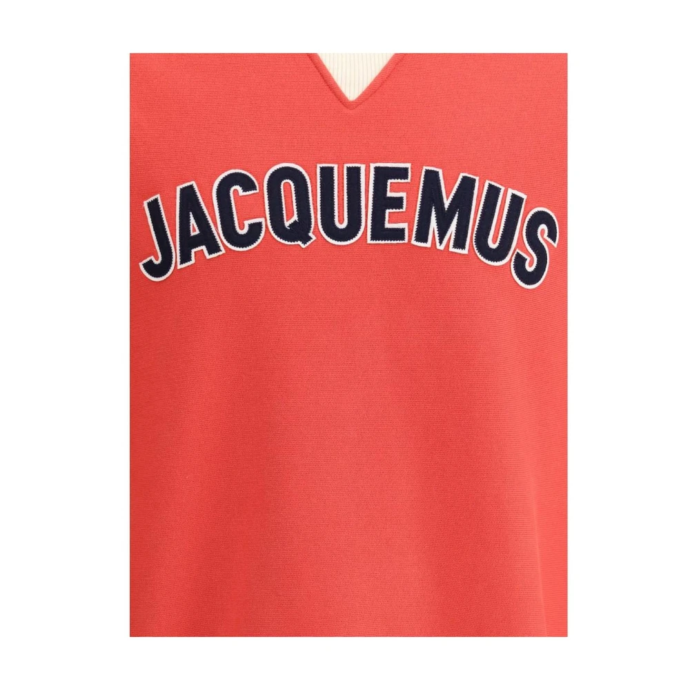 Jacquemus Logo-geborduurde Katoenen Baseball Sweatshirt Red Heren