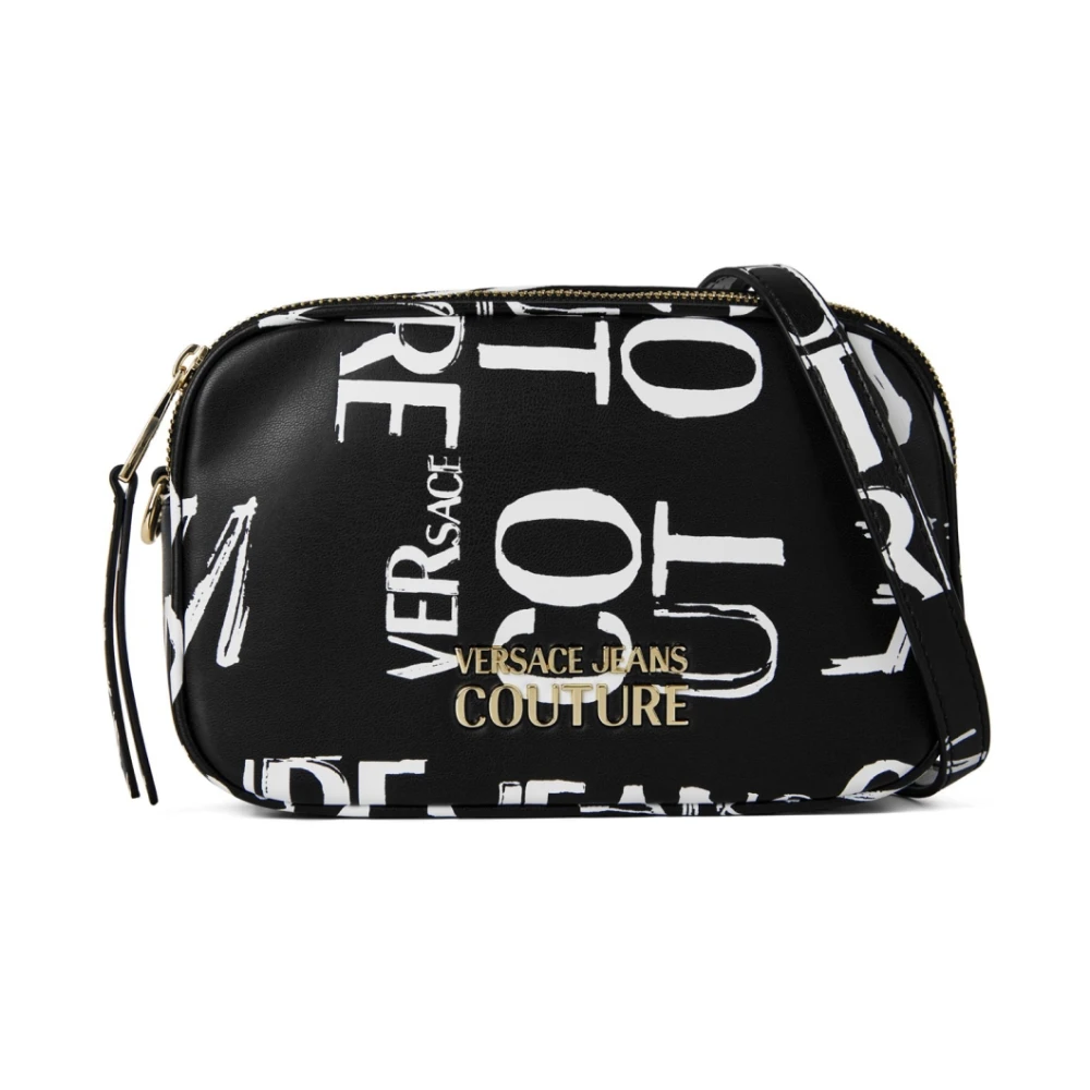 Versace Logo Doodle Cameratas Zwart Schouder Black Dames