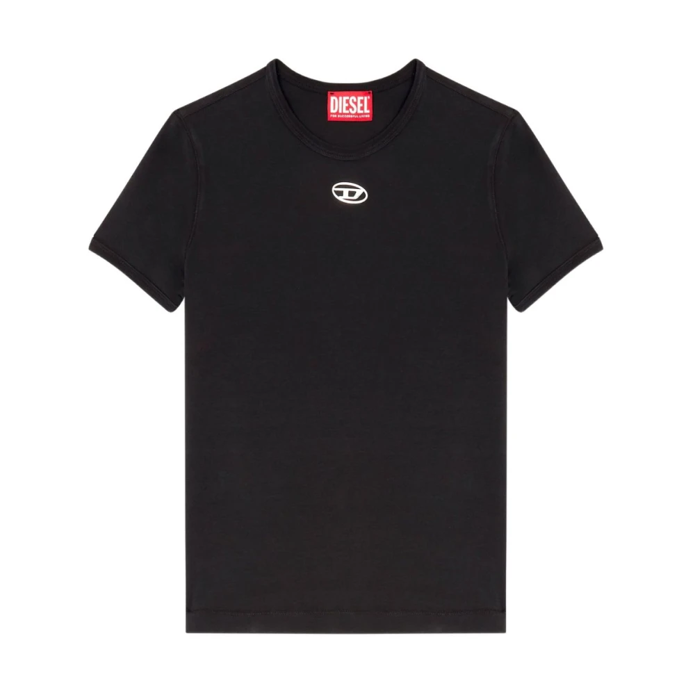 Diesel Women's Black T-Uncutieslong-Od T-Shirt - T-Shirts - Xl - Tops