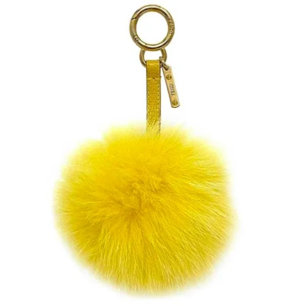 Fendi Vintage Pre-owned Fur key-holders Yellow Dames