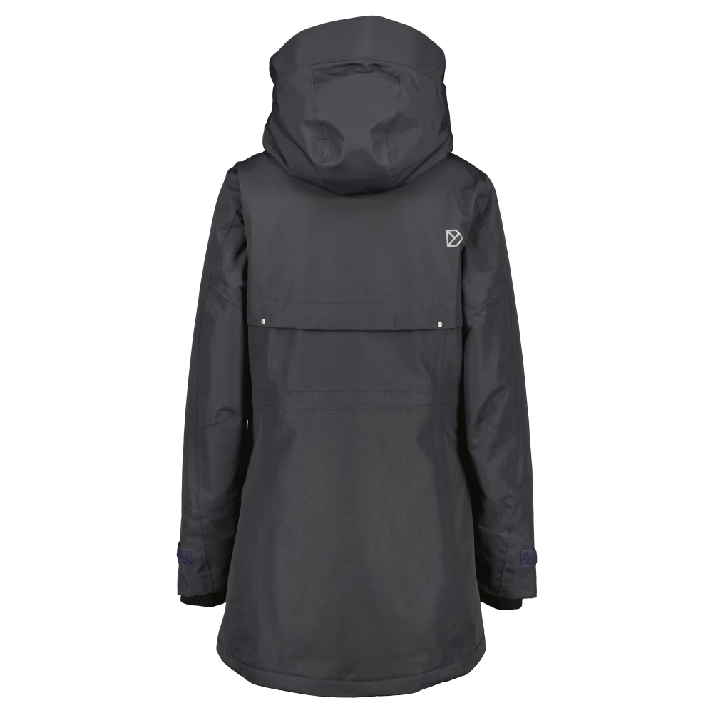 Didriksons Verstelbare Parka met Rits en Capuchon Blue Dames