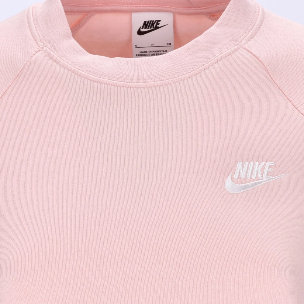 Nike Essential Fleece Crewneck Sweatshirt Pink Dames