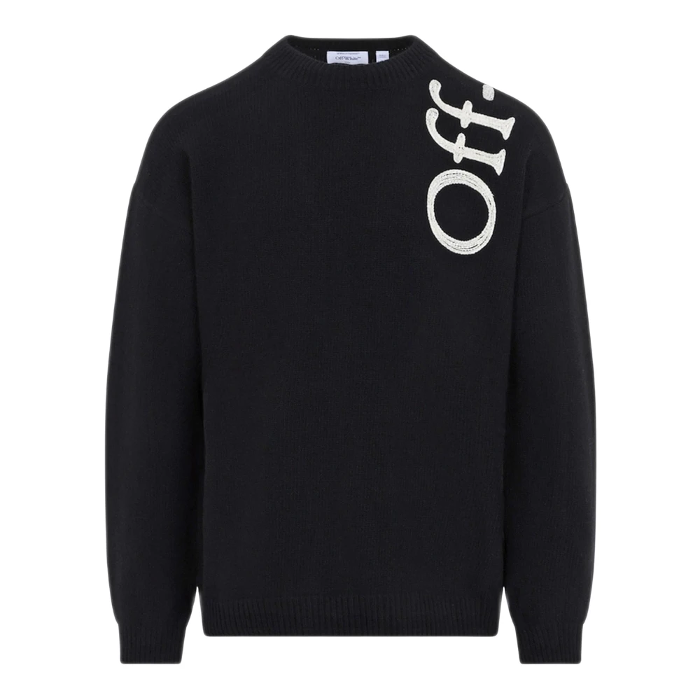 Off White Uomo Nero - Maglieria Girocollo - Knitwear - L - Immagine 5