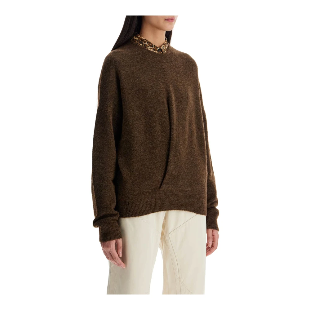 Isabel marant Oversized Alpaca Blend Pullover Brown Dames