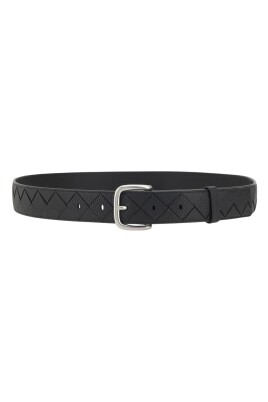 ceinture-en-cuir-noir-style-intrecciato