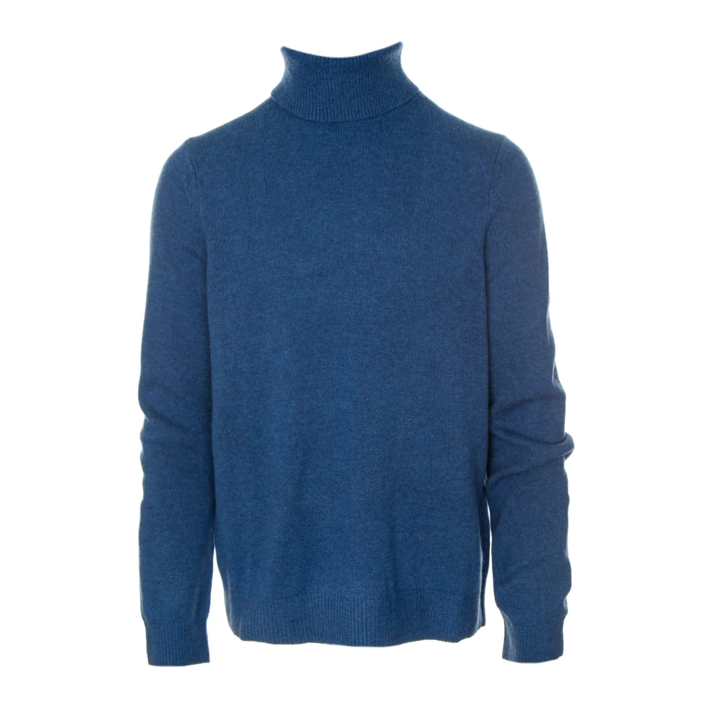 Samsøe Merino Coltrui Gebreide Trui Blue Heren