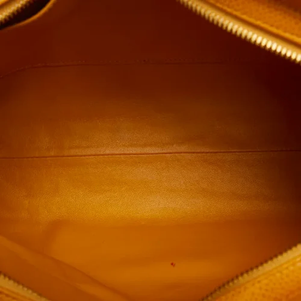 Chanel Vintage Pre-owned Leather chanel-bags Orange Dames