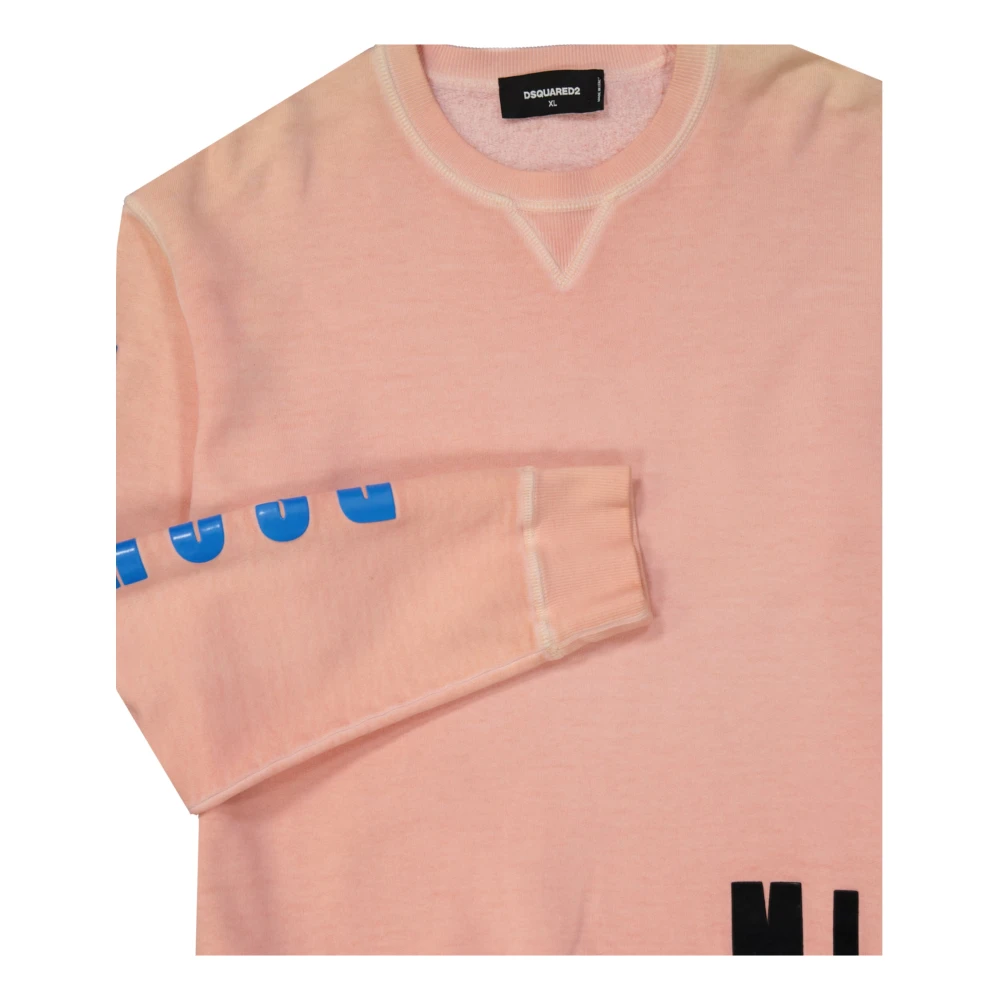 Dsquared2 Koraal Katoenen Sweatshirt voor Heren Pink Heren