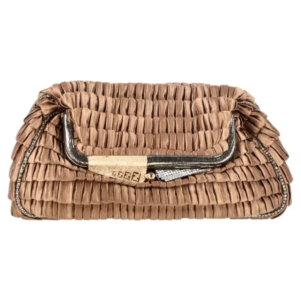 Fendi Vintage Pre-owned Fabric clutches Brown Dames