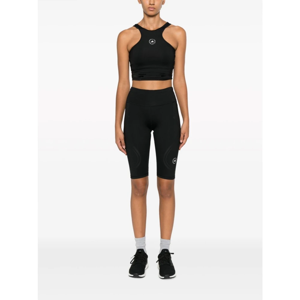 adidas by stella mccartney Fietsbroek met logo-print Black Dames