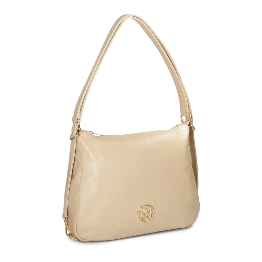 Kazar Urban leren handtas in beige kleur Beige Dames