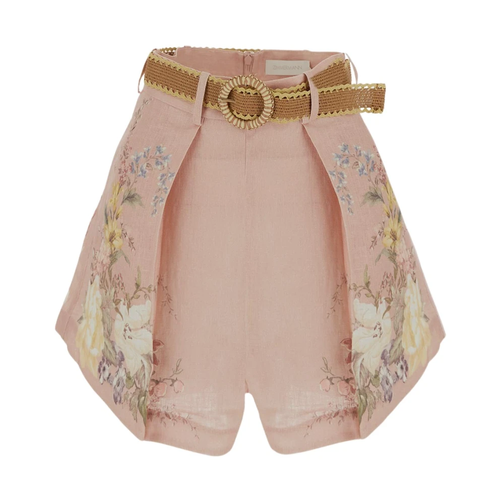 Zimmermann Linnen Tuck Short Pink Dames