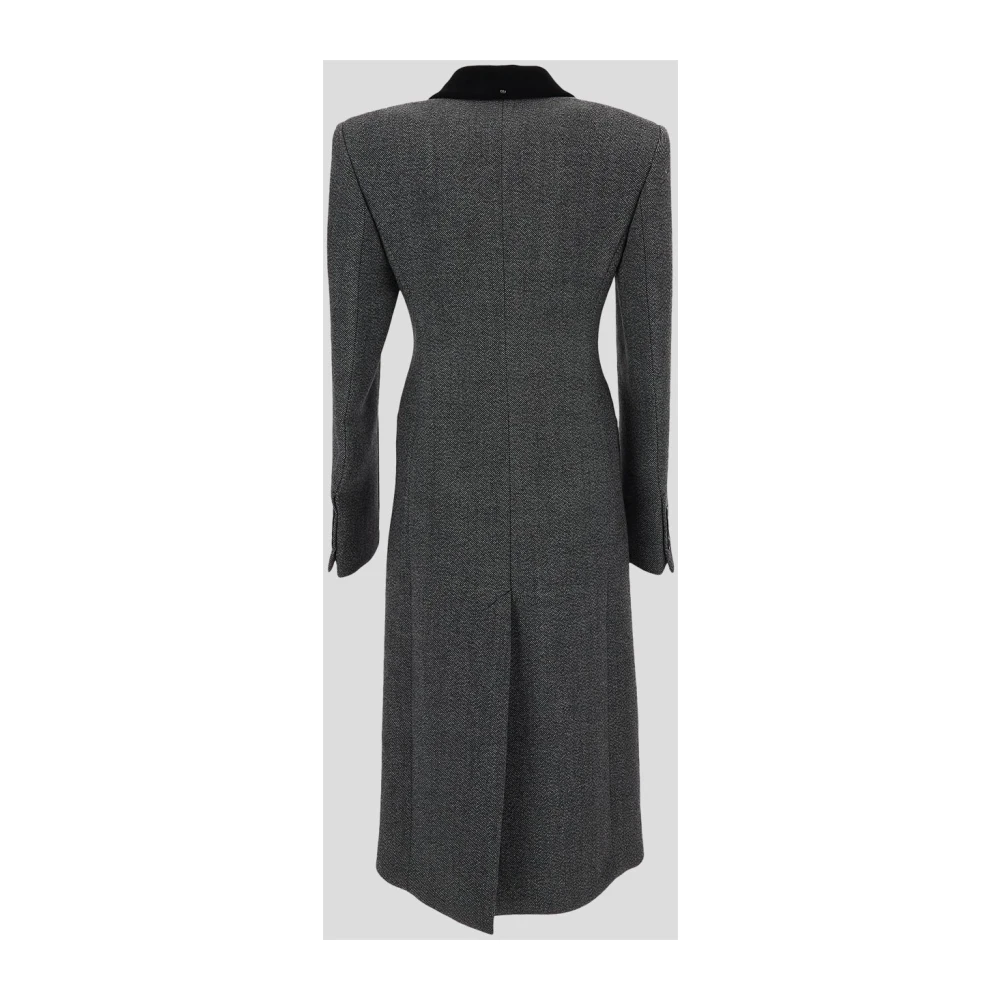 SPORTMAX Virgin Wool Liuto Jas Gray Dames