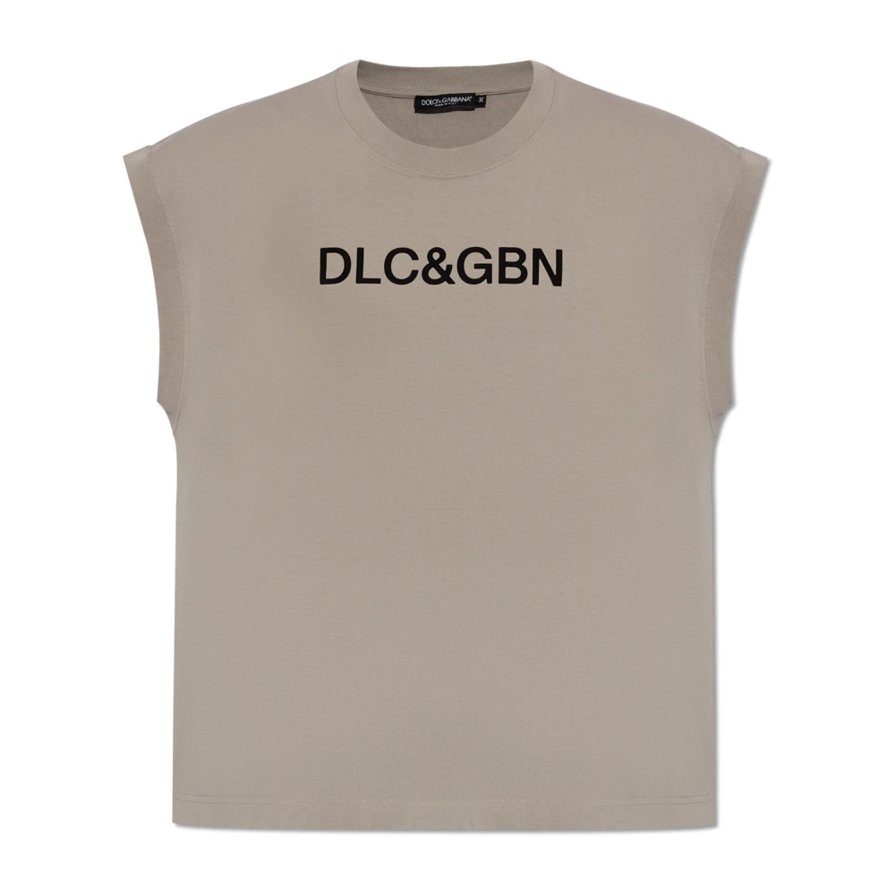 Dolce & Gabbana T-shirt met logo Gray Heren